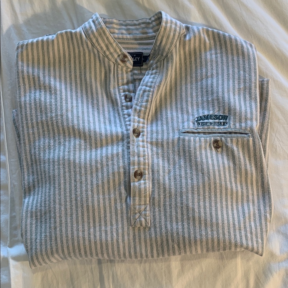 Jameson Whiskey Striped Button-Down Long Sleeve Shirt